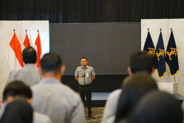 Kantor Wilayah Kementerian Hukum Sulawesi Selatan (Kanwil Kemenkum Sulsel) melaksanakan apel pagi. Dok. Ist