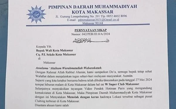 Surat Edaran Pimpinan Daerah Muhammadiyah Kota Makassar