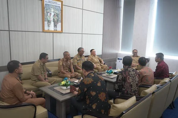 Wagub Sulbar Salim S Mengga saat menerima audiensi BPK RI Perwakilan Sulbar, bersama Gubernur Sulbar, Suhardi Duka(dok:Ist)