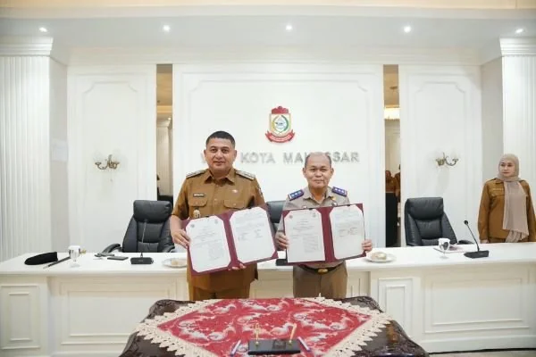 Nota Kesepakatan tentang Sinergi Pelaksanaan Administrasi Pertanahan dan Peningkatan Pelayanan Publik di Bidang Pertanahan dan Tata Ruang di Kota Makassar (Dok: Ist)