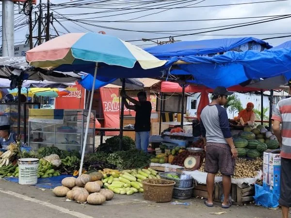 Kondisi salah satu Pasar di Kota Makassar (Dok Hanifah kabarMakassar).