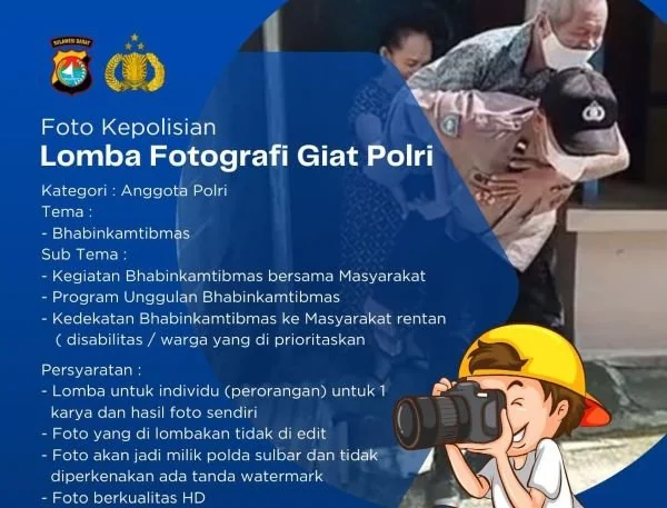 Pamflet lomba foto Polda Sulbar.