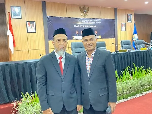 Anggota DPRD Provinsi Sulsel Haris Abdurrahman (Kiri) dan Ketua Fraksi Partai Keadilan Sejahtera (PKS) DPRD Provinsi Sulawesi Selatan, Mallarangan Tutu (Kanan), (Dok: Ist).