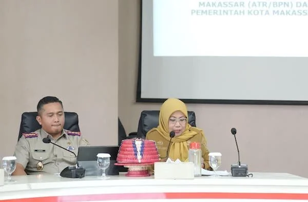 Kepala Dinas Pertanahan Kota Makassar, Sri Sulsilawati saat Rakor, (Dok: Ist).