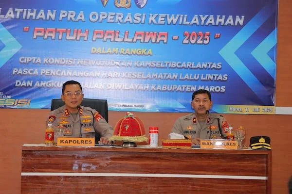 pra operasi patuh Pallawa 2025 Polres Maros (Dok: Ist)