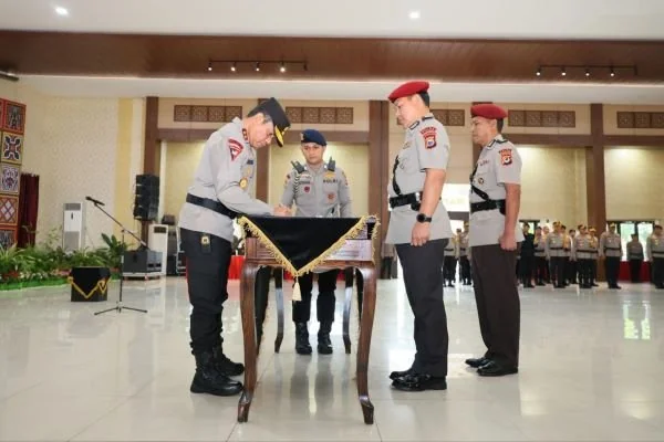 Proses Sertijab Dirreskrimsus Polda Sulsel (Dok : Ist).