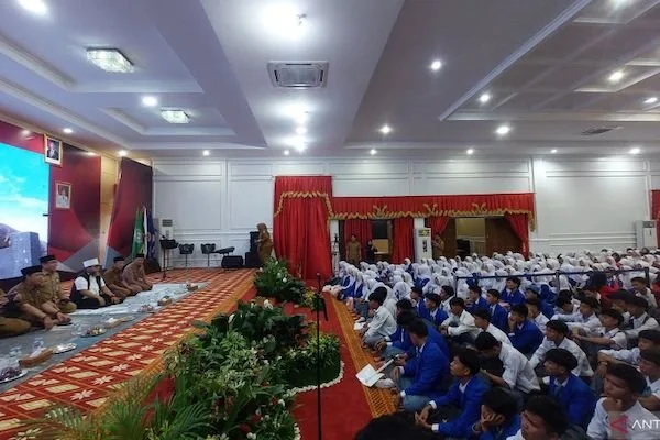 Kegiatan pembukaan Retret Merah Putih bagi pelajar SMA dan SMK se Provinsi Bengkulu. ANTARA/Boyke Ledy Watra