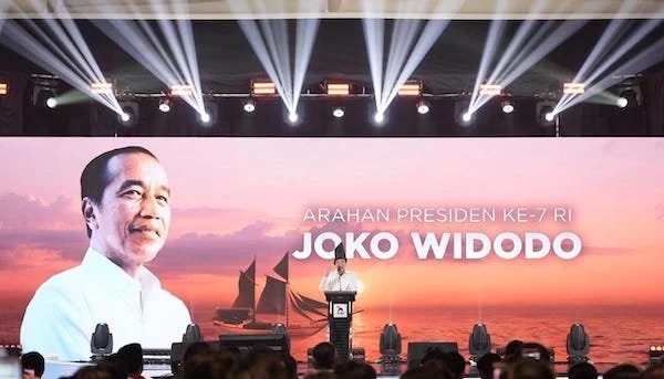 Presiden ke-7 Republik Indonesia, Joko Widodo, di Rakernas PSI (Dok: KabarMakassar).