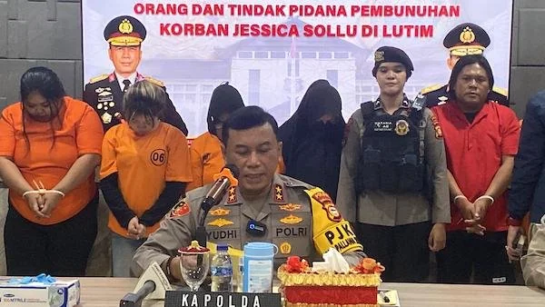 konferensi pers di Polda Sulse terkait pengungkapan TPPO (Dok: Atri KabarMakassar)
