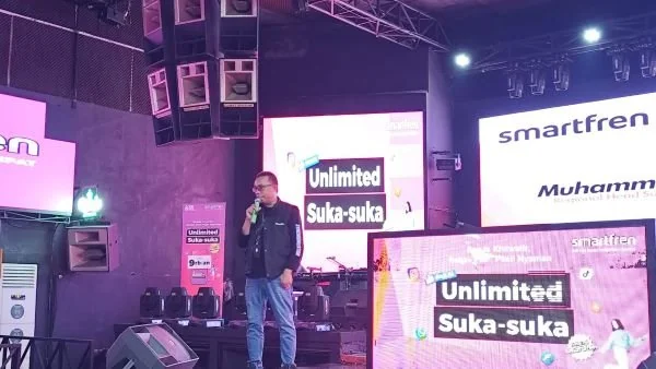 Region Head Smartfren Sulawesi Kalimantan, Muh Natsir (Dok : Hanifah KabarMakassar).