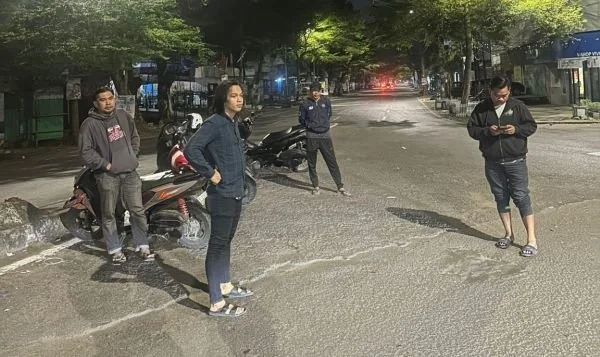 Tim Polsek Mamajang saat membubarkan aksi provokasi geng motor (Dok : Ist).