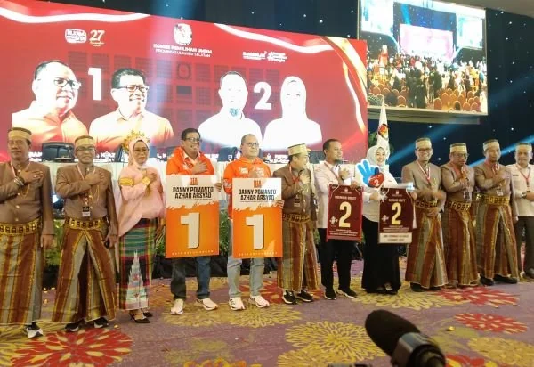 Pasangan calon Gubernur dan Wakil Gubernur Sulsel (Dok: Atri KabarMakassar).