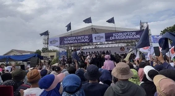 Kampanye akbar perdana calon presiden Anies Rasyid Baswedan di Tangerang, Minggu (21/1). Foto Timnas AMIN