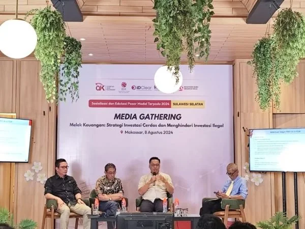 Media Gathering Otoritas Jasa Keuangan (OJK) dirangkaikan dengan sosialisasi dan edukasi tentang Pasar Modal Terpadu 2024 (Dok : Hanifah KabarMakassar)