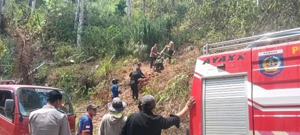 Proses pemadaman api yang terjadi di Kabupaten Mamasa (Dok: Ist)