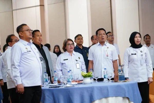 Kepala Kanwil Kemenkum Sulsel, Andi Basmal, saat mengikuti pembukaan Rapat Koordinasi (Rakor) Peran APH dalam Implementasi KUHP Baru (Dok : Ist).