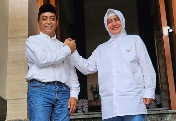 Dua bakal calon Walikota Makassar 2024 yakni Rahman Bando dan Indira Yusuf Ismail