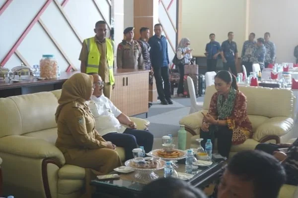 Wakil Menteri Pariwisata Republik Indonesia saat tiba di bandar udara Tampa Padang Mamuju yang dijemput Gubernur Sulbar bersama Rombongan (Dok : Ist).