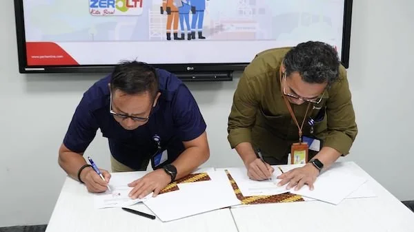 Penandatanganan perna harian kerjasama Pelindo dan Pertamina EP (Dok:Ist)