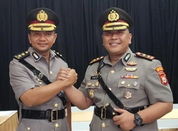 AKBP Widi Setiawan, S.I.K.M.I.K,. saat menghadiri acara serah terima jabatan kepada AKBP Haryo Basuki, S.I.K., M.H. sebagai Kapolres Jeneponto baru. (Dok: Ist).