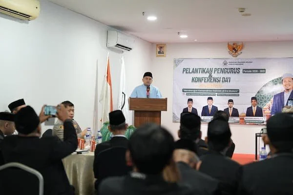 Wali Kota Makassar, Munafri Arifuddin saat Memberikan Sambutan di Pelantikan IKDA Sulsel (Dok: Ist).