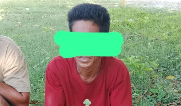 Pelaku tabrak lari saat berhasil diamankan Polisi (Dok : Ist).