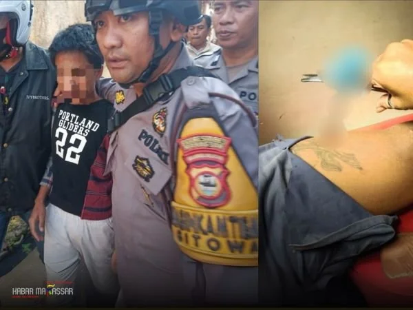 Penangkapan pelaku pembusuran di Manggala (Dok: Ist).