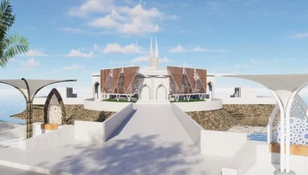 Desain Masjid Apung Pantai Merpati. (Dok: Ist)
