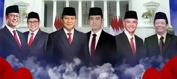 Capres-Cawapres Anies Baswedan-Muhaimin Iskandar, Prabowo-Gibran dan Ganjar-Mahfud.