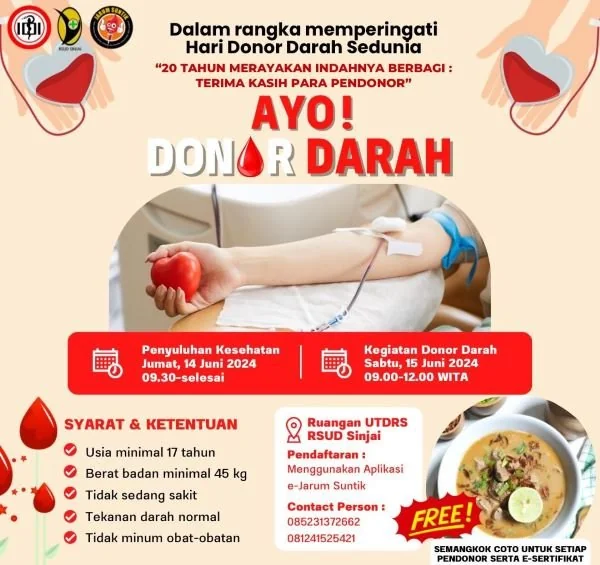 Peringatan Hari Donor Darah Sedunia tahun 2024 (Dok : ist).
