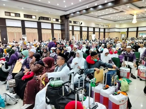 Jemaah haji kloter 29 Embarkasi Makassar. Dok. Ist