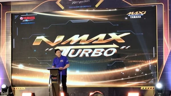 General Manager PT SJAM, Frengky J Tunand saat meluncurkan varian terbaru Yamaha NMAX di Nusantara Hall, The Rinra Hotel (Dok : Hanifah KabarMakassar).