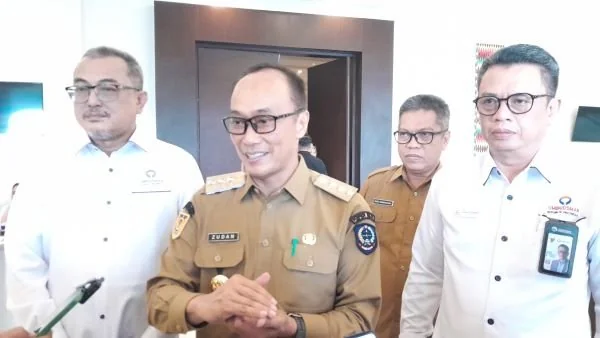 Pj Gubernur Sulsel, Prof Zudan Arif Fakrulloh di Hotel Four Points (Dok: Nofi KabarMakassar)