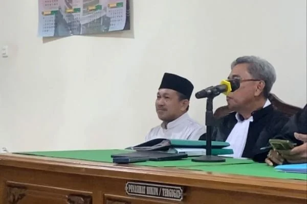 Terdakwa kasus peredaran uang palsu sindikat UIN Alauddin, Andi Ibrahim (Dok: Atri KabarMakassar)