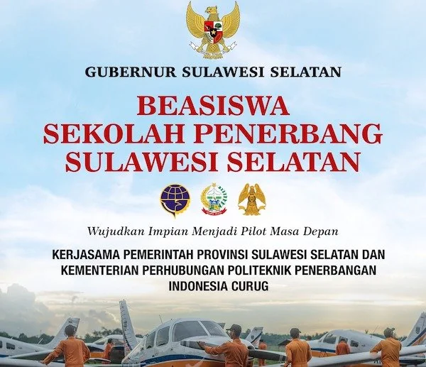 Pemprov Sulsel membuka Program Beasiswa Penerbangan bagi calon pilot (dok. Ist)