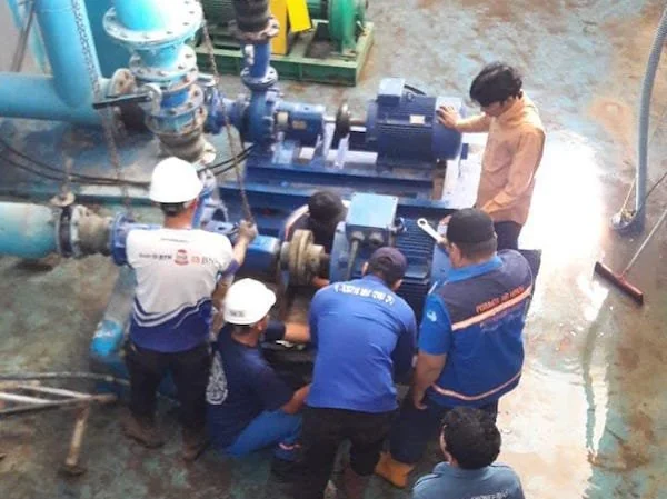 Perbaikan Pompa Air di Jalan Gatot Subroto, (Dok: Ist).