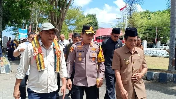 Pengaman Baksos Kemensos dari Polres Kepulauan Selayar (Dok:Ist)