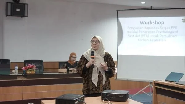 Satuan Tugas Pencegahan dan Penanganan Kekerasan (Satgas PPK), menyelenggarakan Workshop Penguatan Kapasitas dengan fokus pada penerapan Psychological First Aid (PFA). Dok. Ist