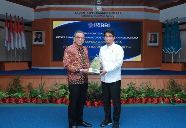 PT Bank Rakyat Indonesia menjalin sinergi strategis dengan Badan Kepegawaian Negara (Dok : Ist).