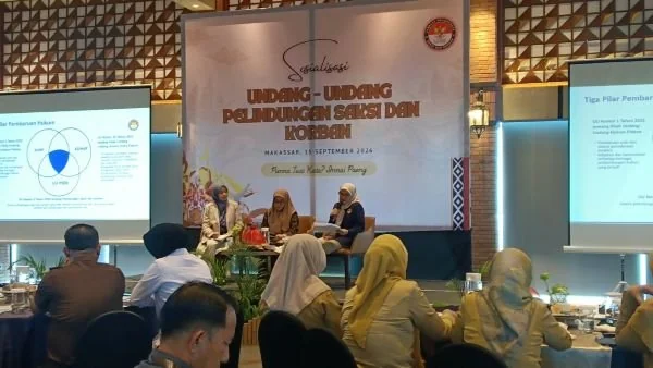 Sosialisasi UU Nomor 3 Tahun 2026 tentang Pelindungan Saksi dan Korban (Dok: Sinta KabaMakassar)