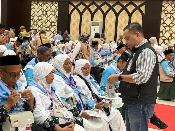 Jemaah haji di Embarkasi Makassar (dok. Ist)