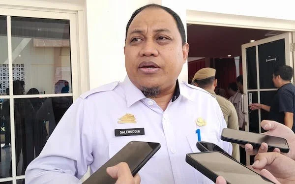 Kepala BKAD Sulsel, Salehuddin di Rumah Jabatan Gubernur Sulsel (Dok: Nofi KabarMakassar)