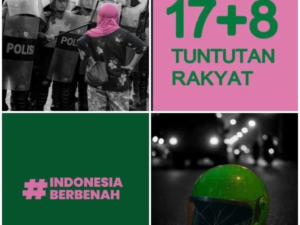 Tren Pink-Hijau sebagai aksi solidaritas di medsos (Dok : Ist).