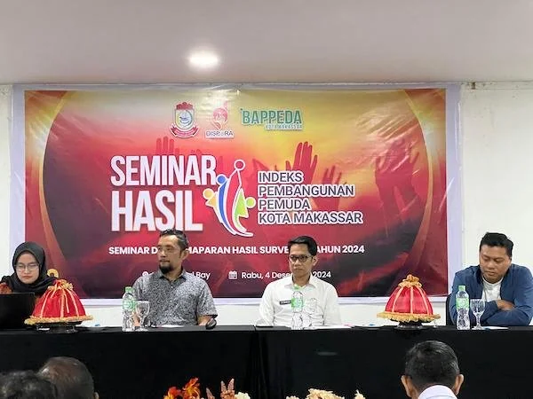 Seminar hasil Indeks Pembangunan Pemuda Kota Makassar, Dok Ist