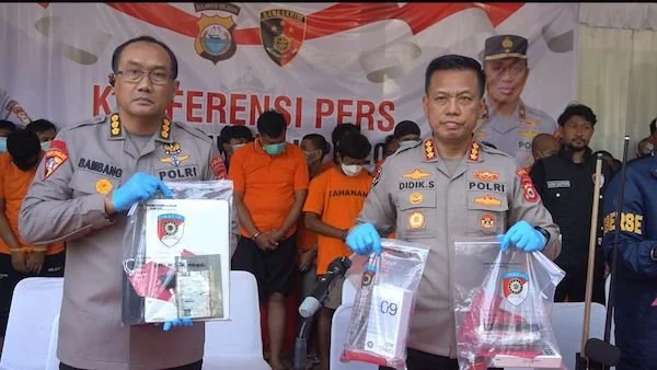 konferensi pers operasi pekat liput Polda Sulsel (Dok: Ist)