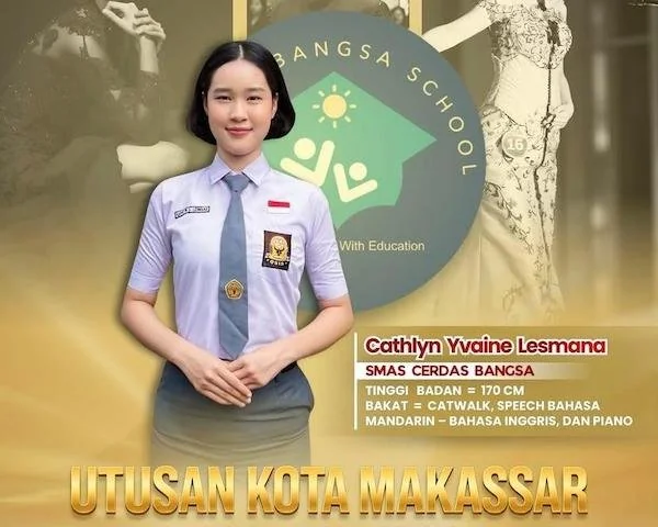 Cathlyn Yvaeni Lesmana, perwakilan Paskibra Kota Makassar asal SMA Swasta Cerdas Bangsa (dok. Ist)