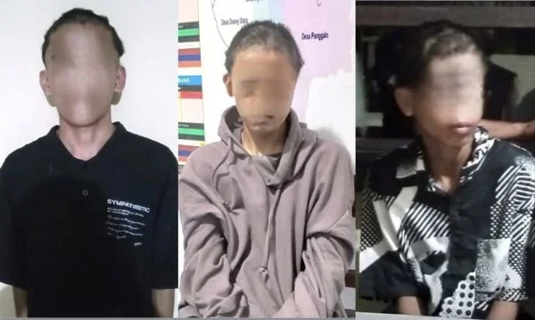 Para pelaku pencurian sarang burung walet di Malunda.