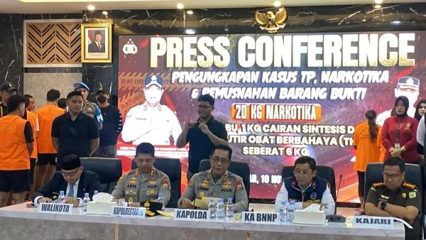 Rilis pengungkapan kasus penculikan anak dibawah umur di Makassar (Dok: Atri KabarMakassar)