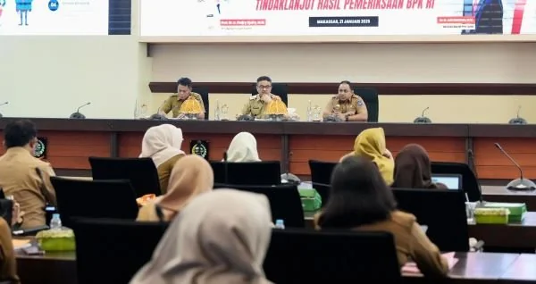 Sekprov Sulsel, Jufri Rahman di Kantor Gubernur Sulsel (Dok: Ist).