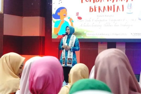 Tim Penggerak PKK Kabupaten Jeneponto menggelar kegiatan lomba nyanyi berantai. (Dok: Ist)